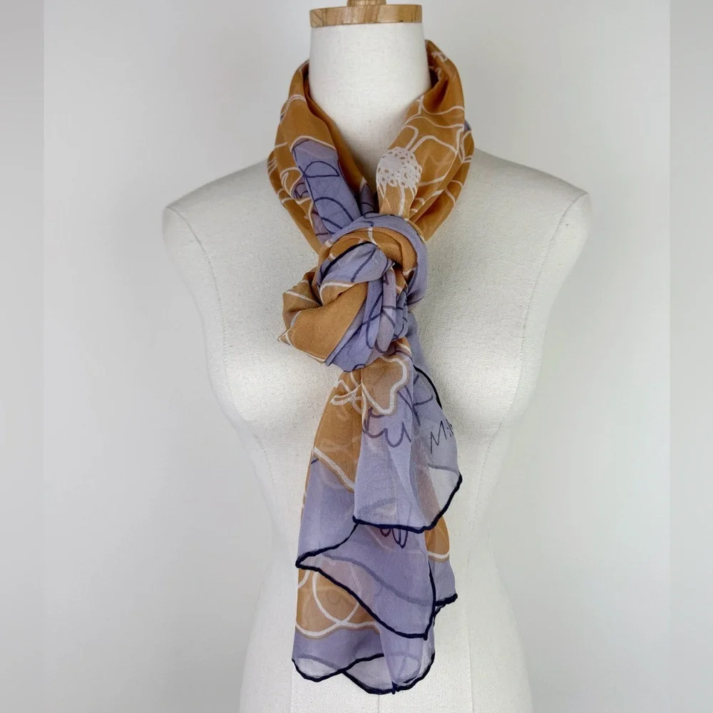 Mila Schon Concept Vintage Silk Floral Scarf